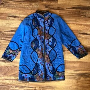 Blue Floral Women's Jacket